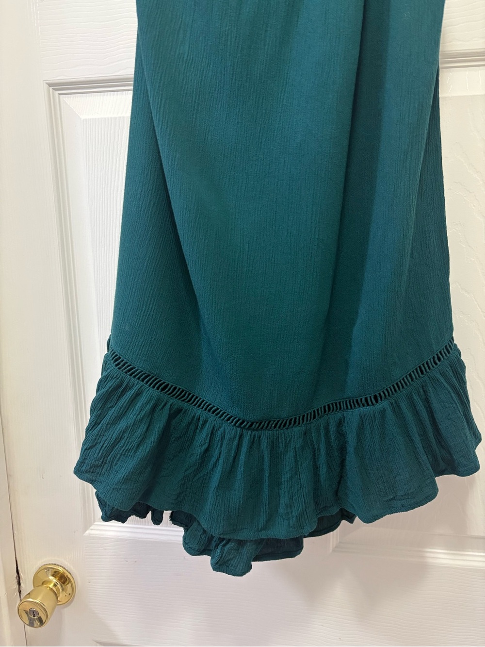 O’Neill Teal Green Sleeveless Ruffled Mini Dress - Picture 3 of 5